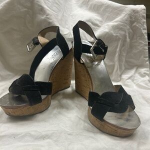 Michael Kors Suede and Cork Wedges Size 6